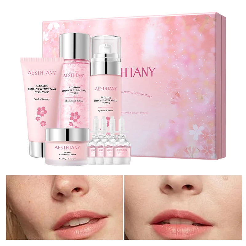 Moisturizing10pieces skin care set, hydrating, moisturizing,brightening and tender skin,whitening and moisturizing essence